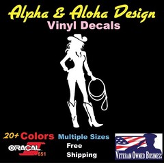Sexy cowgirl Die Cut Vinyl Decal Truck Car Sticker Laptop Window