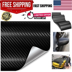 Durable 6ft x 5ft Black Carbon Fiber Vinyl Roll Featuring Air Release Technology