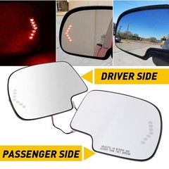 1/2Pair Left & Right Heated Glass Mirrors w/ Turn Signal for Chevy GMC Cadillac