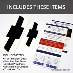 BocaDecals Emblem Overlay Insert Decals For 2018-2023 Chevy Traverse (Set of 2)