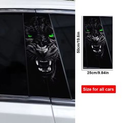 2PCS 3D Eyes Animals Car Stickers Waterproof B Pillar Door Vinyl Decals Wrap Uk