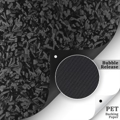 Premium Forged High Gloss Black Carbon Fiber Vinyl Film Wrap Roll Sticker Decal