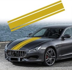 Gold 49×8.7 in Car Racing Stripes Vinyl Decal Waterproof