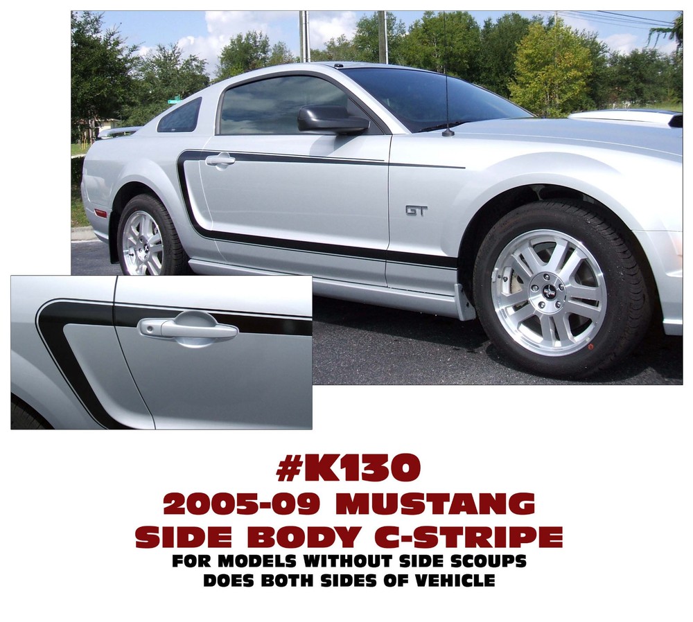 K130 2005-09 MUSTANG – SIDE BODY C-STRIPE – DUAL LINE