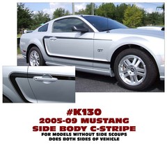 K130 2005-09 MUSTANG – SIDE BODY C-STRIPE – DUAL LINE