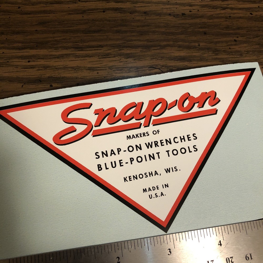 compatible with Decal For Vintage Snap On Tool Box Triangle Shape Large 6” 1