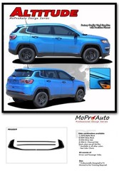 2017-2025 Jeep Compass ALTITUDE Vinyl Graphics Decal Stripe Upper Body Door Kit