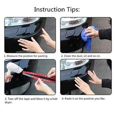 4Pcs Carbon Fiber Grain Anti-Collision Strip Bumper Protector For Lexus NX