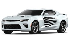 Door side US flag graphics stickers decal compatible with Chevrolet Camaro