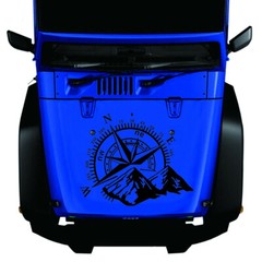 Car Hood Body Side Decal Mountain Compass Graphics Vinyl Sticker for 4×4 Offroad