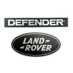 Land Rover Defender 90 110 Front + Rear Logo Name Decal Tape Set Genuine