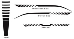 Strobe Stripe Fits: 2008 – 2015 Hood Trunk Decals Graphics for Dodge Avenger 3M