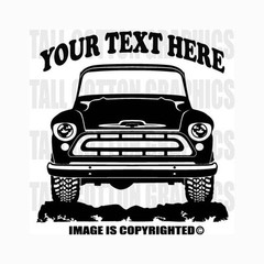 CHEVROLET CHEVY APACHE Pickup Truck – 1957 Custom Personalized Vinyl Decal-047