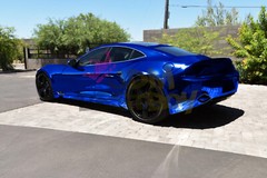 Supercast Easy Stretch Chrome Royal Blue Vinyl Wrap Bubble Free Sticker Decal
