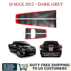 DARK GREY RED FRONT REAR TAILGATE STICKER X-SERIES FOR ISUZU D-MAX DMAX 2012-15