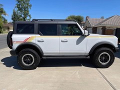 Red, Orange, Yellow Racing Side Stripes for Ford Bronco. 3M Premium Vinyl Decal.