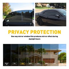 For Home Office Car Truck Ceramic Window Tint Film Roll 15% VLT Decal Trim 1-10X