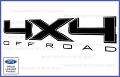 Set of 3: 4×4 OFF ROAD Truck Bed Decals MATTE BLACK Ford F150 2009-2014 stickers