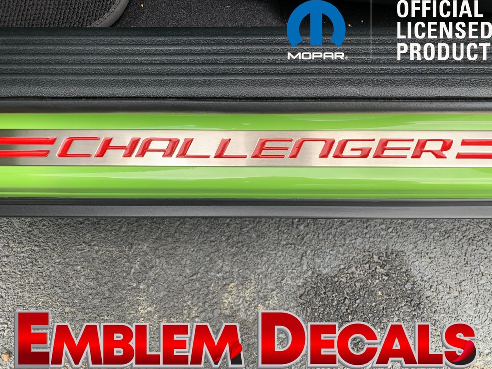 Dodge Challenger Door Sill Plate Decal 15 16 2017 2018 2019 2020 2021 2022 2023