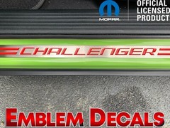 Dodge Challenger Door Sill Plate Decal 15 16 2017 2018 2019 2020 2021 2022 2023