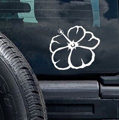 Hibiscus Car Decal.