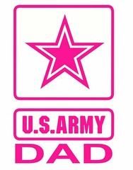 Army dad decal choose color military proud parent armed forces hero usa america