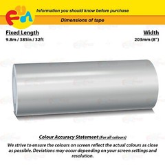 SILVER GRAY 8″ 203mm PIN STRIPE Car Model Streamline TAPE Decal Vinyl Sticker