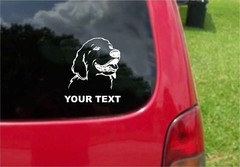 2 (PCS) Golden Retriever Dog Decals with custom text 20 Colors To Choose From