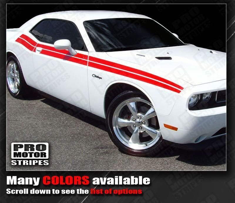 Dodge Challenger Factory Style Dual Side R/T Stripes 2008 2009 2010 Pro Motor