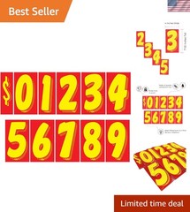 Vinyl Decals for Cars Red and Yellow Large Number Stickers 11 Dozen Windshiel…