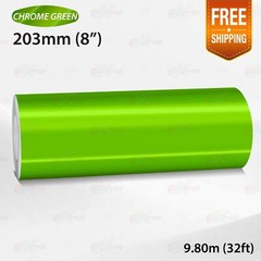 CHROME GREEN 8″ 203mm PIN STRIPE Car Model Streamline TAPE Decal Vinyl Sticker