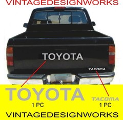 Silver – TOYOTA TACOMA TAILGATE Vinyl Decal Sticker Emblem Logo Graphic