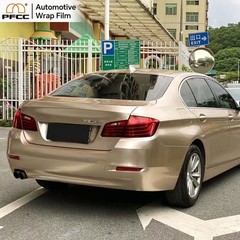 5ft x 50ft PET Car Wrap Vinyl Dark Champagne Gold Air Release Bubble Free Roll