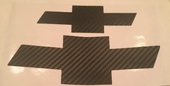carbon fiber like bowtie overlay decal fits chevy Chevrolet vehicles cruze truck