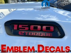 RAM 1500 DT ” 1500 ETORQUE ” Hood Emblems Overlay Decal 2025+