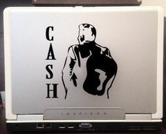 Johnny Cash nice silhouette car truck laptop window decal sticker 6 inches black