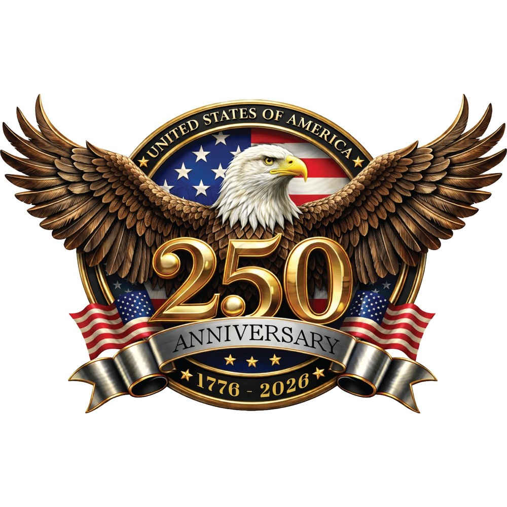 2pcs 250th Anniversary USA Car Decal Sticker, 7.9×5 inches, Usa