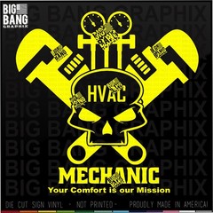 HVAC Maintenance Mechanic Business Owner Decal Sticker SUV Car Truck Advertising