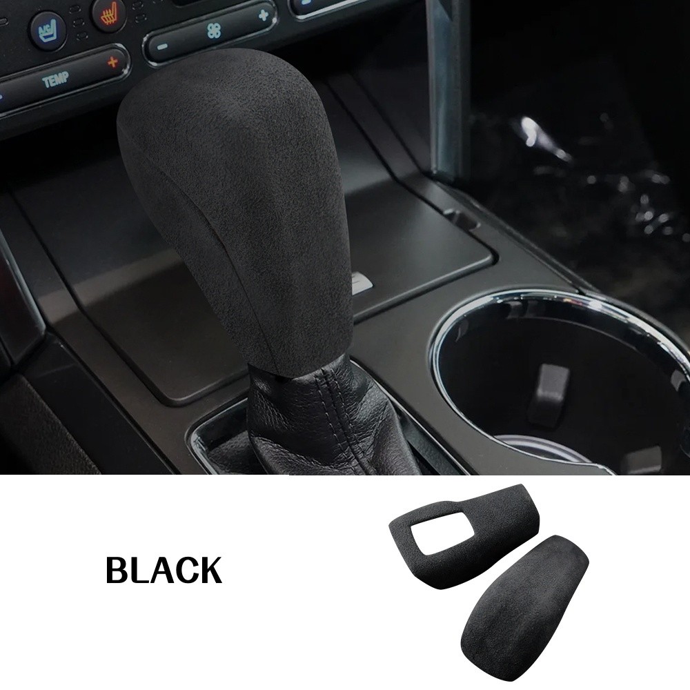Suede Gear Shifter Door Handle Cover Hand Brake Trim For Ford Explorer 2016-2017