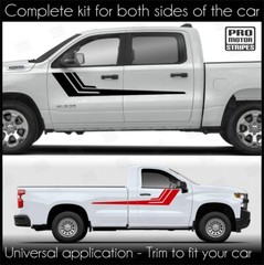 Side Body Stripes Door Decals For Chevrolet Silverado Colorado S10 WT LT EV