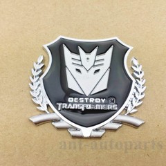 Metal Transformers Autobot Deception Car Trunk Emblem Decal Sticker Badge