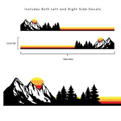Overland Truck Decal for Tacoma, 4Runner, Jeep. Universal Fit. Retro Stripes.