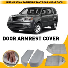 4/8Pcs Fits 2009-2015 Honda Pilot Leather Front/Rear Door Panels Armrest Cover K