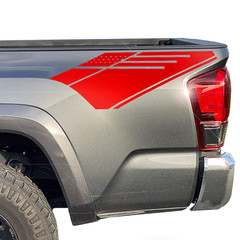 Tacoma 2016-2023 Decals Flag Bedsides Truck for Toyota Decal Vinyl 2Pc