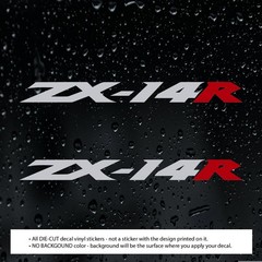 (2x) ZX14R ZX-14R Decal Stickers for Ninja Motorcycle | Fender Gas Tank Fairing