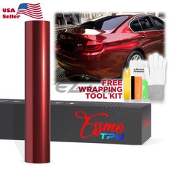 Gloss Metallic Crimson Red PPF TPU Paint Protection Film Dry Wet Auto Vinyl Wrap