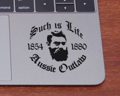 2 x 420×370 Black Option 1 Aussie Outlaw Such is Life Ned Kelly Decal Sticker