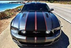 FOR Ford MUSTANG 10″ Plain Twin Rally Racing Stripes Decal Vinyl Graphic 36 FEET