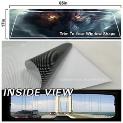 Truck Back Window Graphics Wolf (P562) See Through Rear Decal