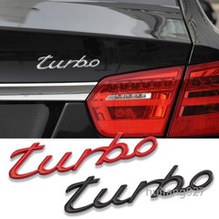 Metal 3D Car Rear Trunk Lid Tailgate Badge Turbo Emblem Nameplate Decal Sticker